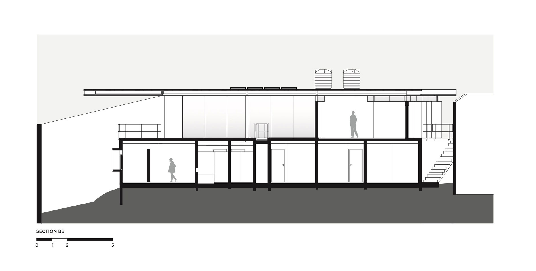 A Stylish Modern Home with Glass Walls and a Central Courtyard in São Paulo by FGMF (29)