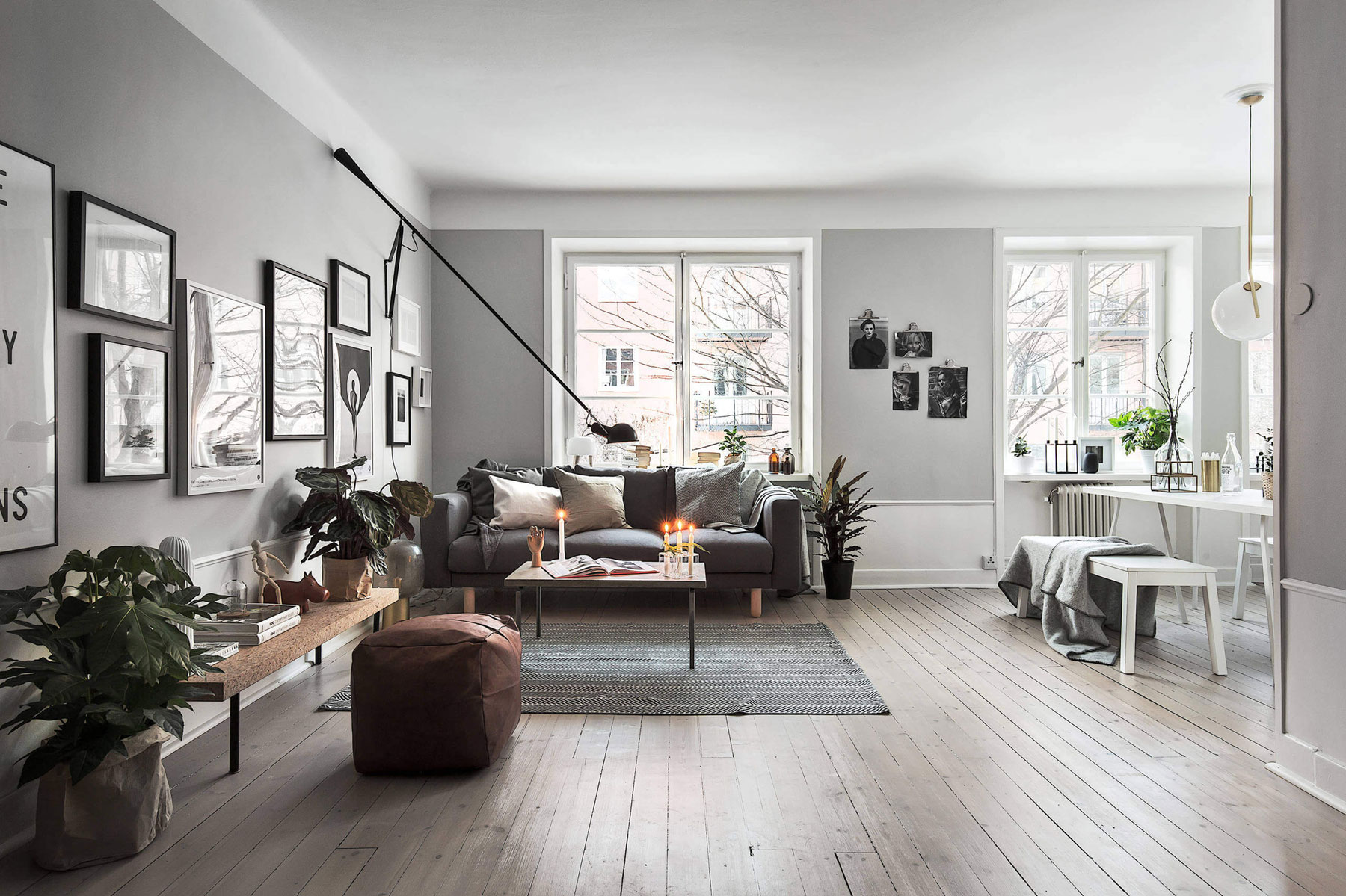 A Stylish Scandinavian Apartment with a Marked Industrial Style in Stockholm by Scandinavian Homes (1)