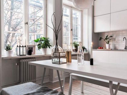 A Stylish Scandinavian Apartment with a Marked Industrial Style in Stockholm by Scandinavian Homes (10)