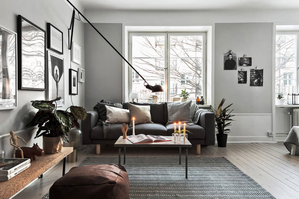 A Stylish Scandinavian Apartment with a Marked Industrial Style in Stockholm by Scandinavian Homes (2)
