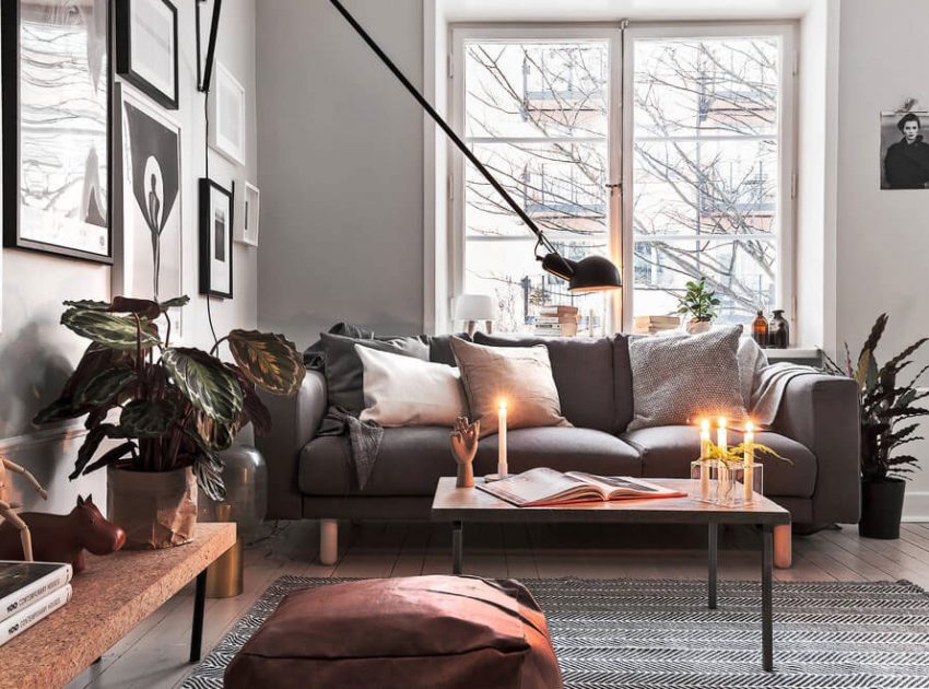 A Stylish Scandinavian Apartment with a Marked Industrial Style in Stockholm by Scandinavian Homes (3)