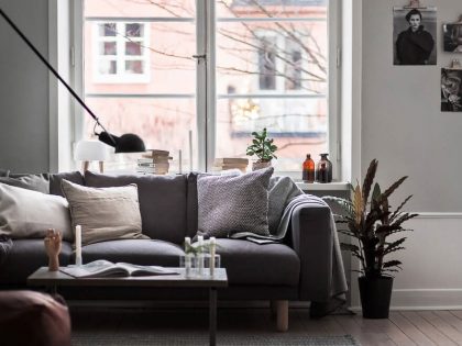 A Stylish Scandinavian Apartment with a Marked Industrial Style in Stockholm by Scandinavian Homes (4)