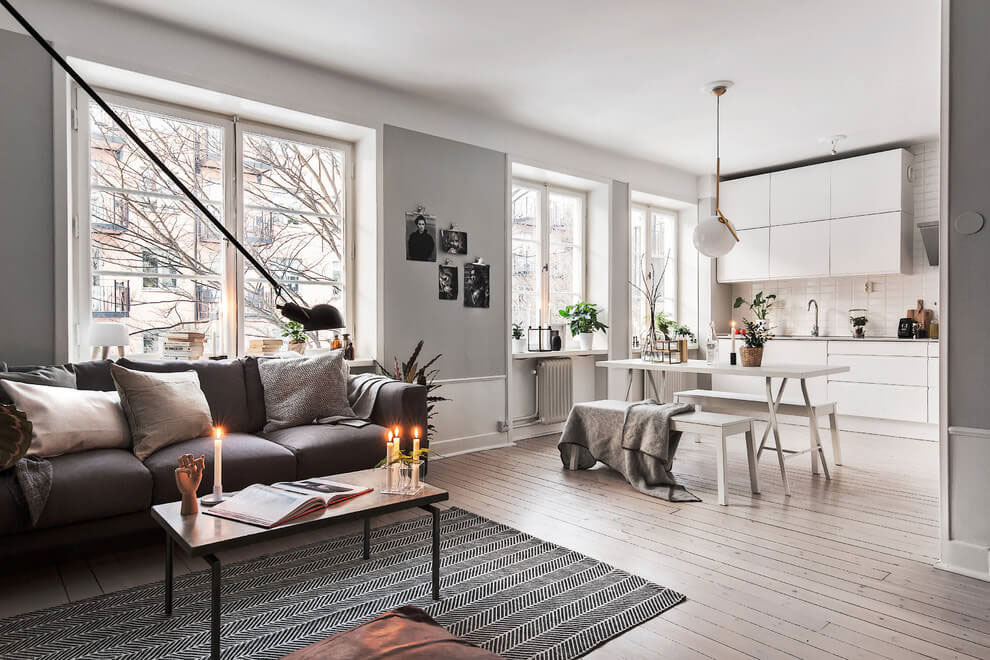 A Stylish Scandinavian Apartment with a Marked Industrial Style in Stockholm by Scandinavian Homes (5)
