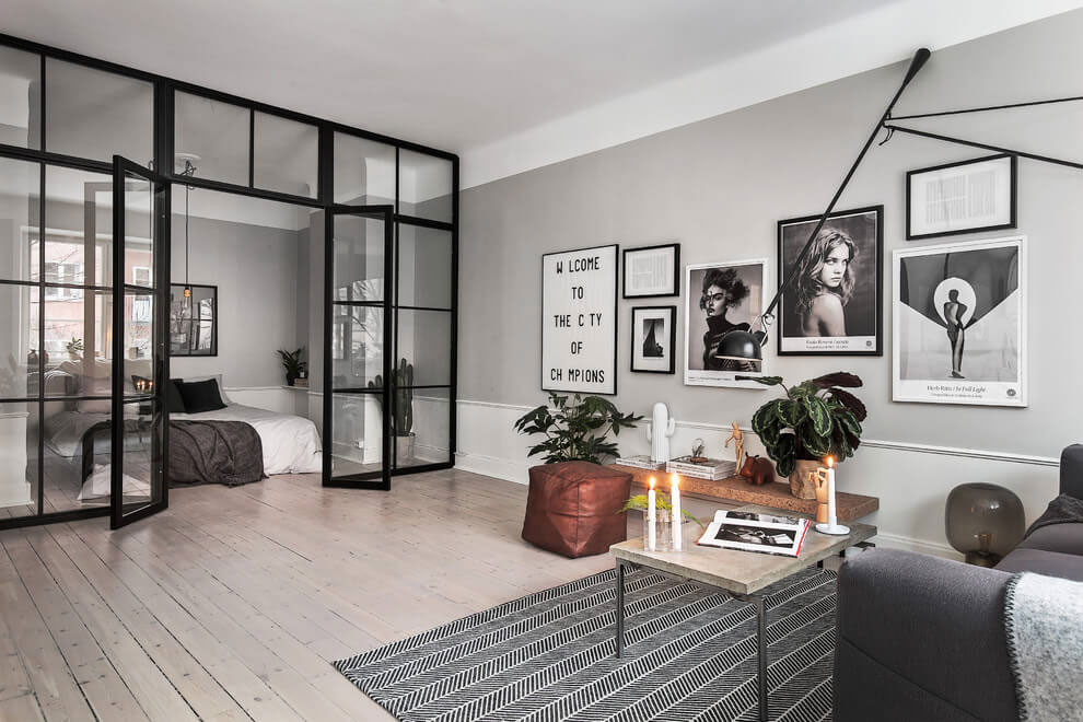 A Stylish Scandinavian Apartment with a Marked Industrial Style in Stockholm by Scandinavian Homes (7)