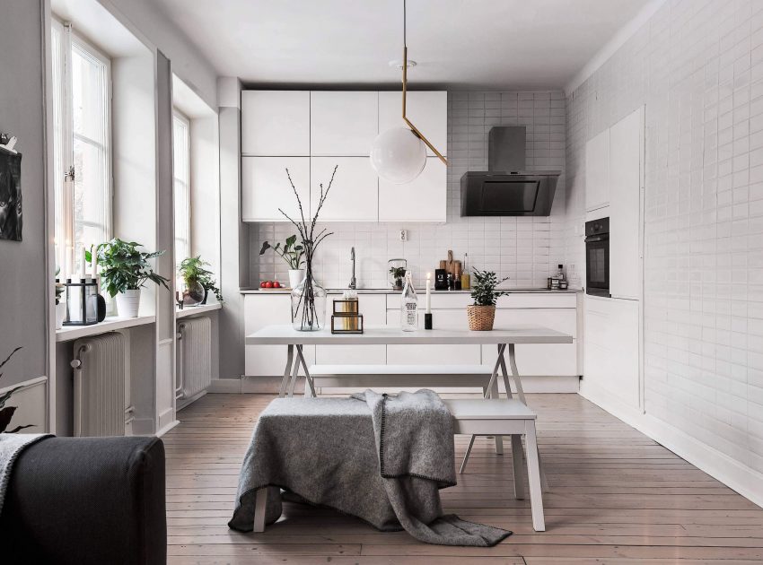 A Stylish Scandinavian Apartment with a Marked Industrial Style in Stockholm by Scandinavian Homes (8)
