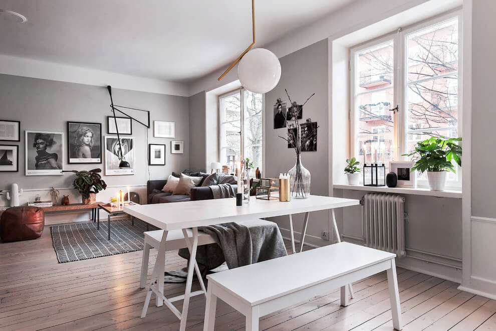 A Stylish Scandinavian Apartment with a Marked Industrial Style in Stockholm by Scandinavian Homes (9)
