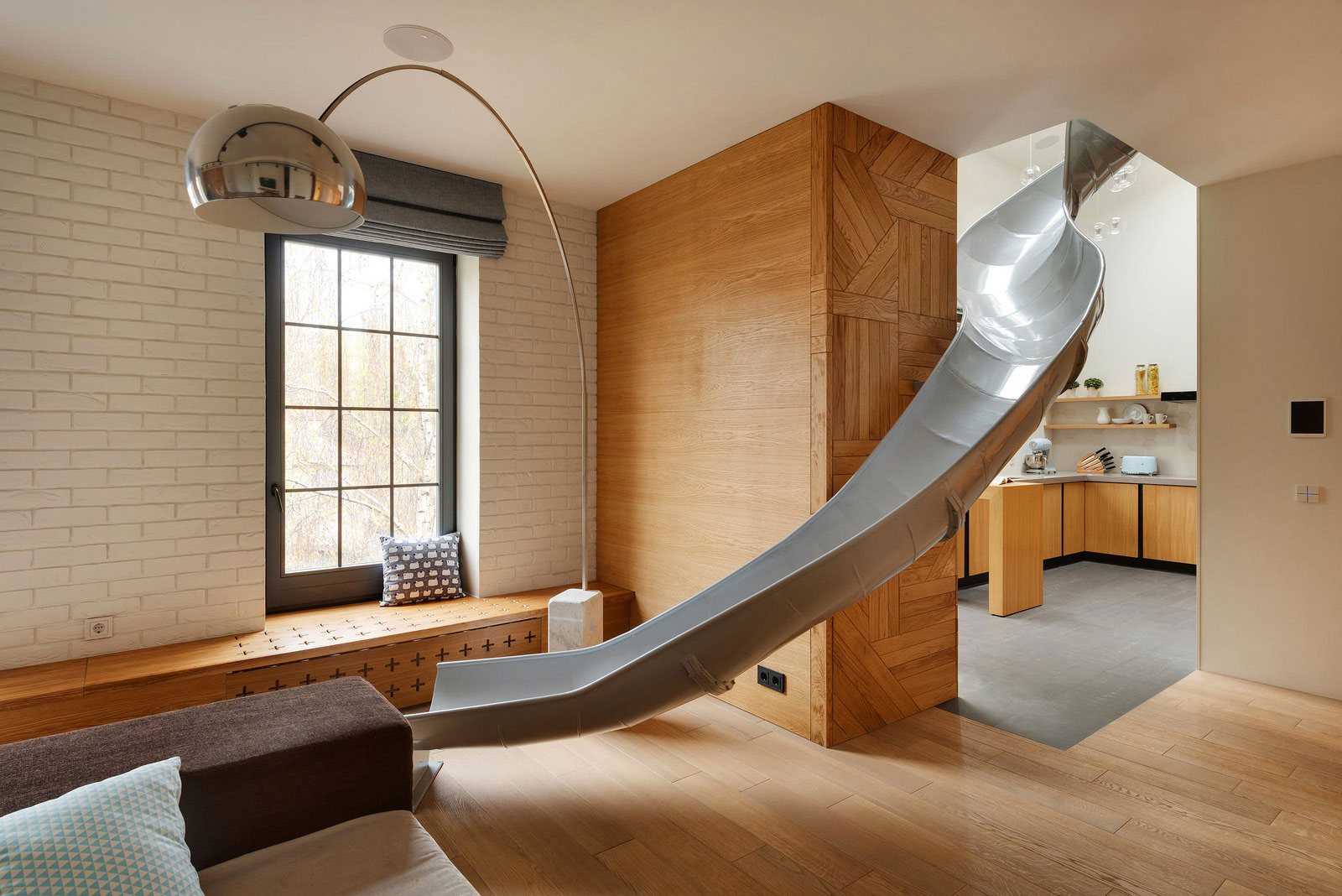 A Stylish and Modern Duplex Apartment with a Slide in Kharkov, Ukraine by KI Design (4)