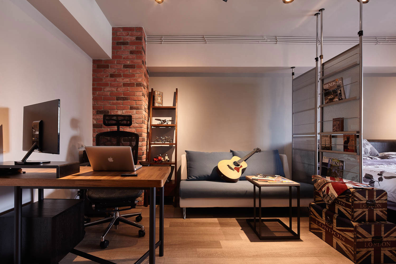 A Stylish and Tiny Industrial Loft Apartment in Taipei City by Alfonso Ideas (2)