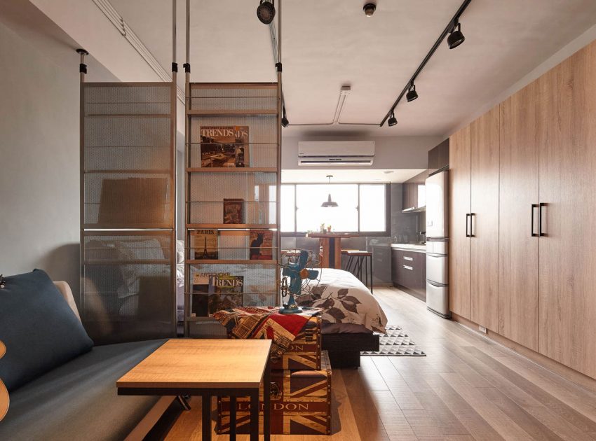 A Stylish and Tiny Industrial Loft Apartment in Taipei City by Alfonso Ideas (4)