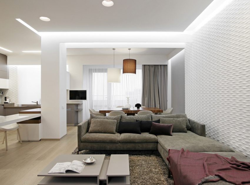 A Trendy Modern Apartment Full of Light in Dnipropetrovsk Oblast, Ukraine by Azovskiy & Pahomova architects (2)