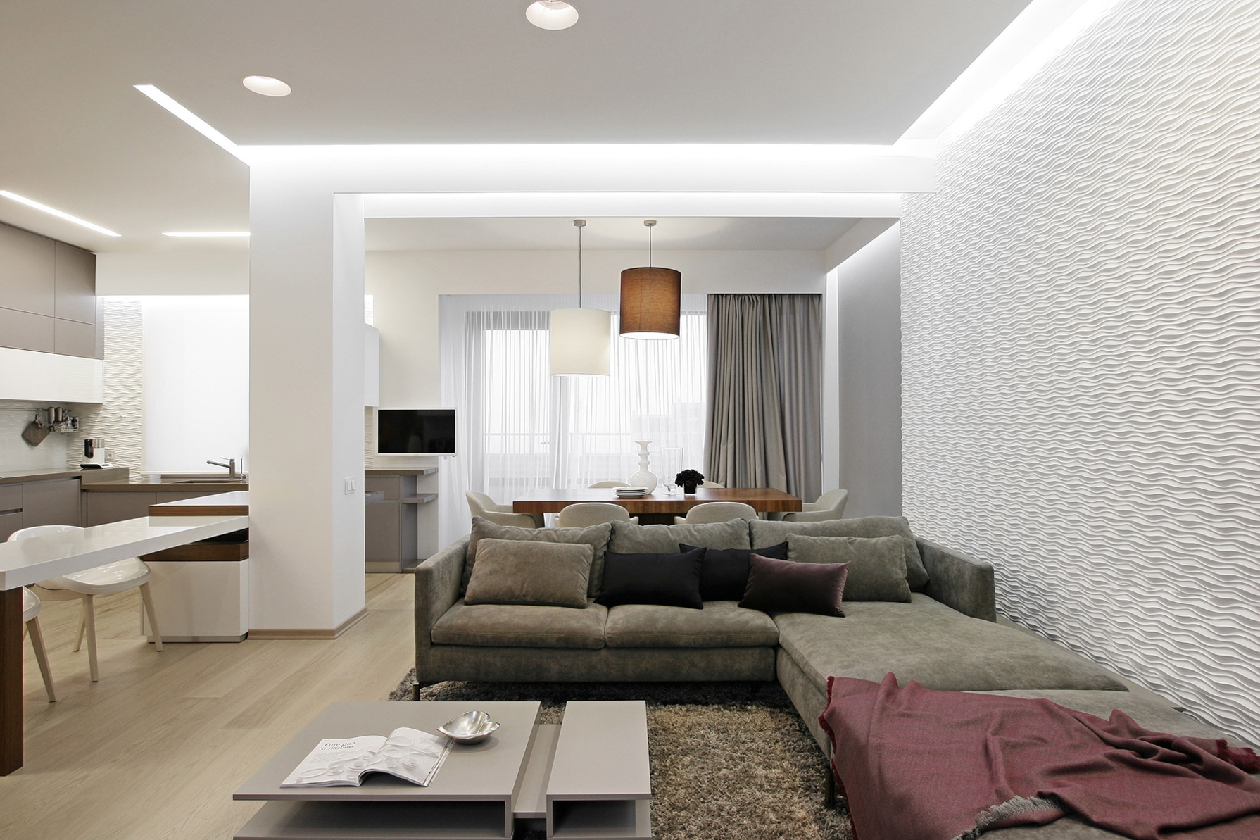 A Trendy Modern Apartment Full of Light in Dnipropetrovsk Oblast, Ukraine by Azovskiy & Pahomova architects (2)