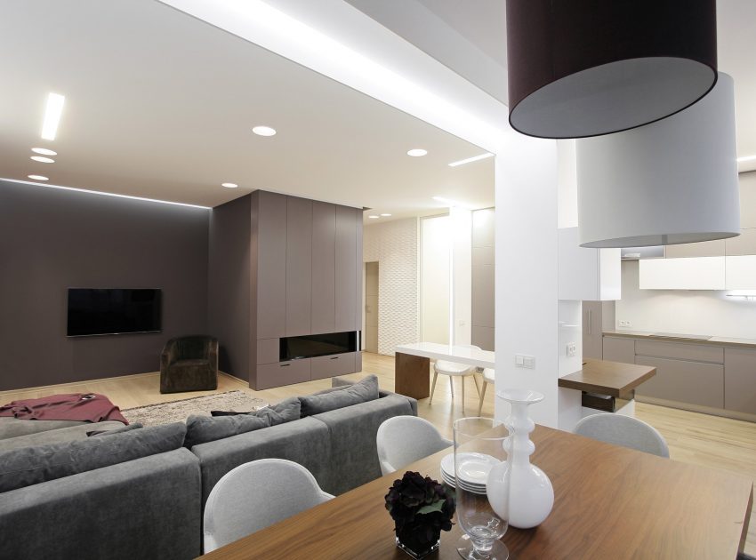 A Trendy Modern Apartment Full of Light in Dnipropetrovsk Oblast, Ukraine by Azovskiy & Pahomova architects (6)