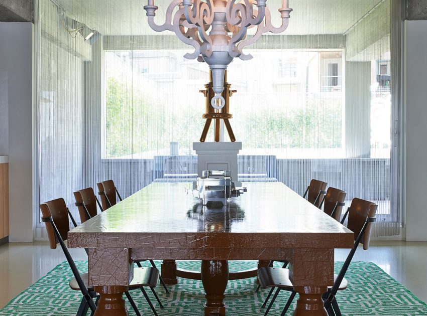 An Eclectic and Lively Contemporary Home in Antwerp, Belgium by Studio Job (11)