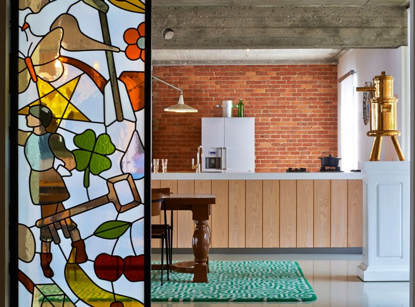 An Eclectic and Lively Contemporary Home in Antwerp, Belgium by Studio Job (8)