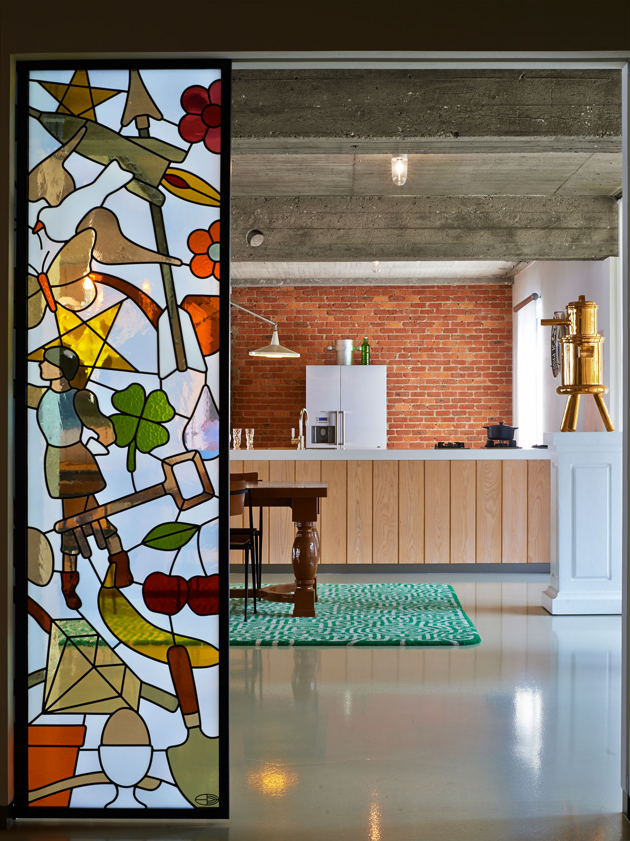 An Eclectic and Lively Contemporary Home in Antwerp, Belgium by Studio Job (8)