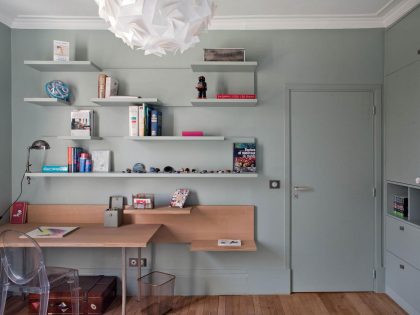 An Elegant House with a Picturesque Decor Done in White and Blue on Bois Colombes by Olivier Chabaud Architecte (11)