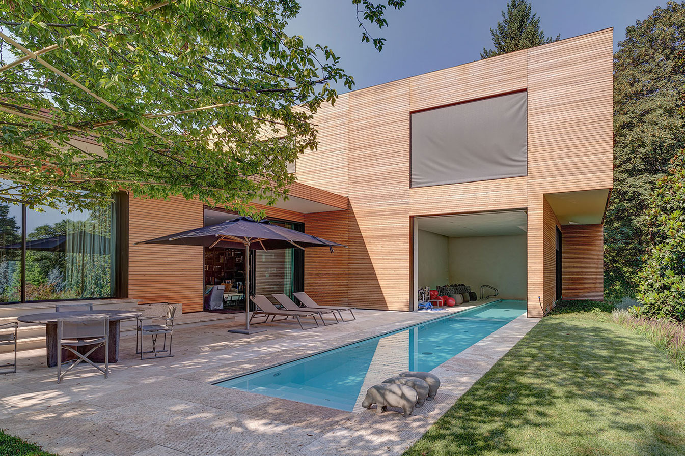 An Elegant and Comfortable Family Home with Private Pool in Milan, Italy by Marco Carini Interior Designer (1)
