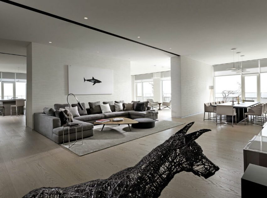 An Elegant and Luxurious Contemporary Apartment Brimming with Art in Kiev by Minotti London & Red Button Development (3)