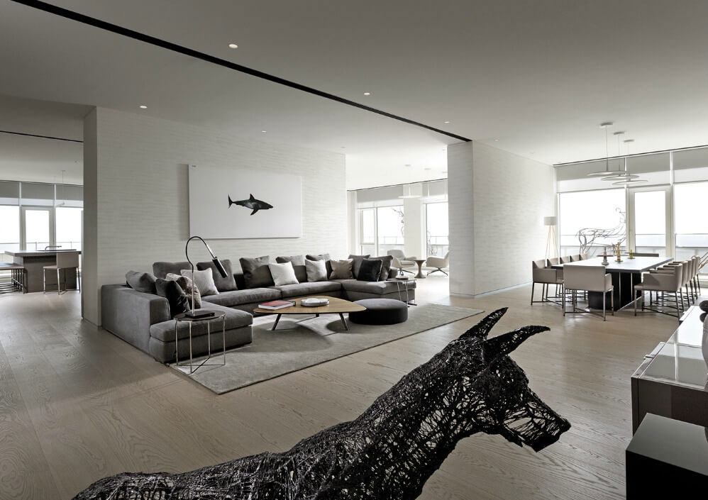An Elegant and Luxurious Contemporary Apartment Brimming with Art in Kiev by Minotti London & Red Button Development (3)