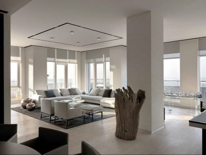 An Elegant and Luxurious Contemporary Apartment Brimming with Art in Kiev by Minotti London & Red Button Development (4)