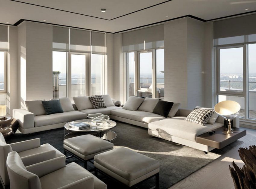 An Elegant and Luxurious Contemporary Apartment Brimming with Art in Kiev by Minotti London & Red Button Development (5)