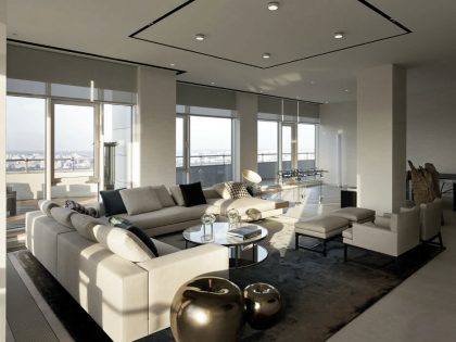 An Elegant and Luxurious Contemporary Apartment Brimming with Art in Kiev by Minotti London & Red Button Development (6)