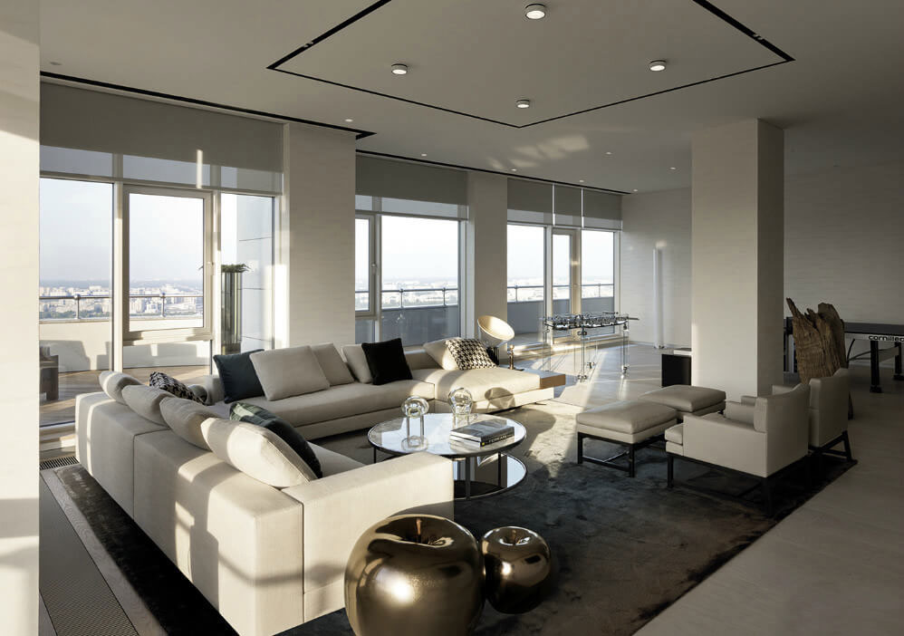 An Elegant and Luxurious Contemporary Apartment Brimming with Art in Kiev by Minotti London & Red Button Development (6)