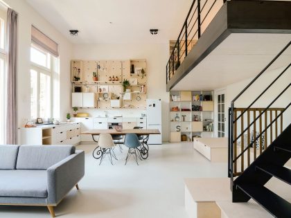 An Old School Building Converted into Swanky Contemporary Apartment in Amsterdam by Standard Studio & CASA architecten (2)