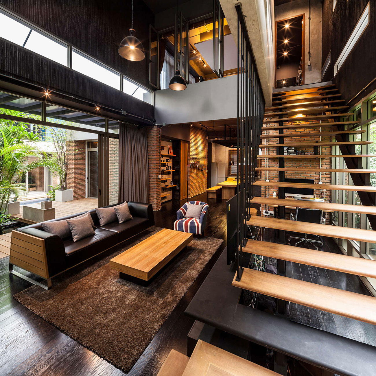 A Striking Modern Industrial House with Sophisticated Accents in Bangkok, Thailand by Alkhemist Architects (13)