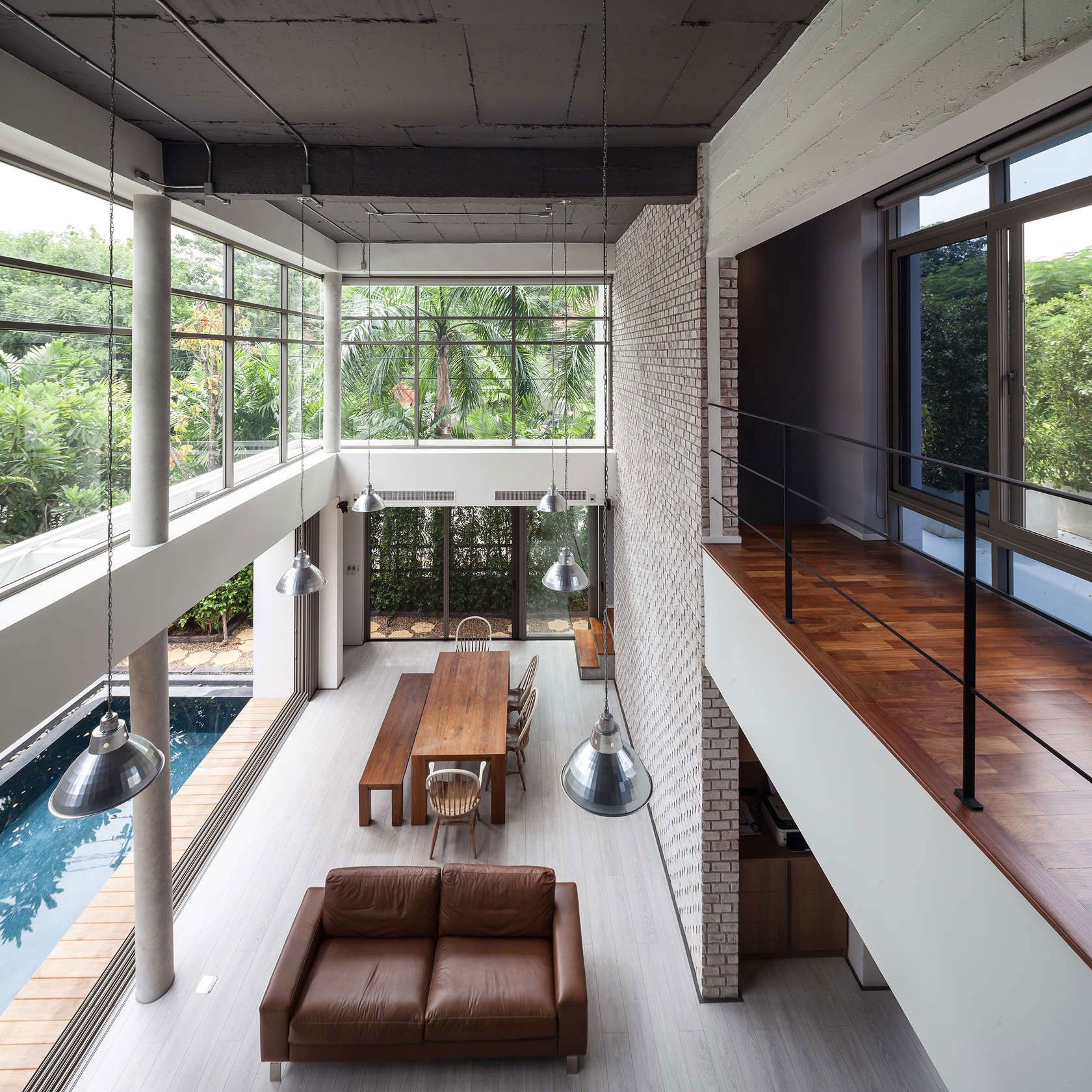 A Striking Modern Industrial House with Sophisticated Accents in Bangkok, Thailand by Alkhemist Architects (8)