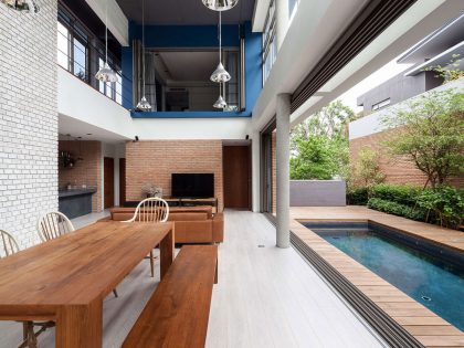 A Striking Modern Industrial House with Sophisticated Accents in Bangkok, Thailand by Alkhemist Architects (9)