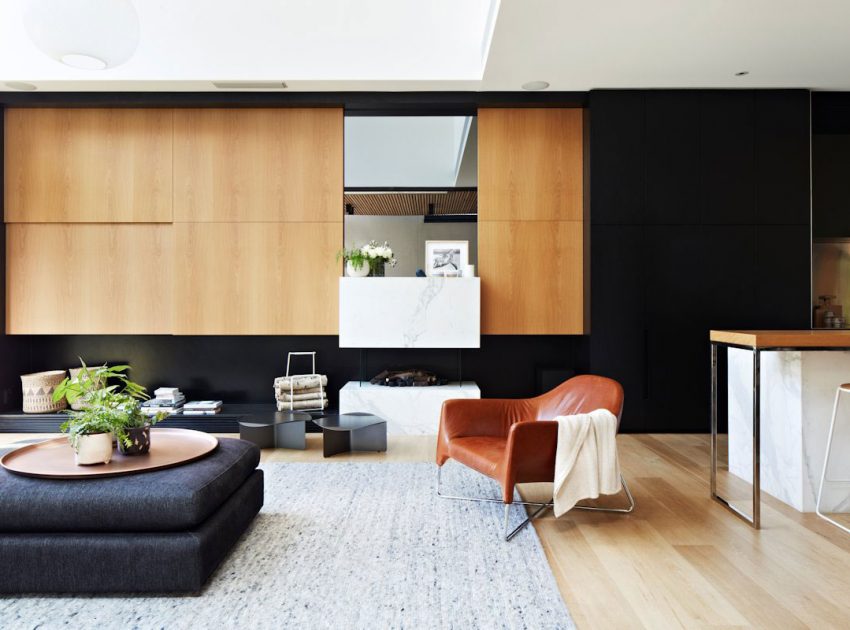 A Beautiful Contemporary Home with Industrial and Warm Interiors in South Yarra by AGUSHI & WORKROOM Design (11)