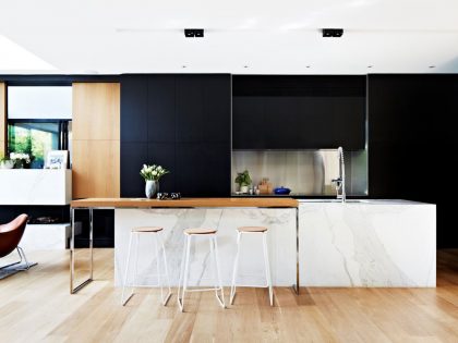 A Beautiful Contemporary Home with Industrial and Warm Interiors in South Yarra by AGUSHI & WORKROOM Design (14)