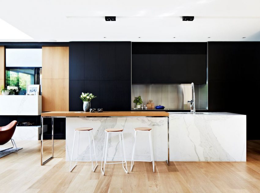 A Beautiful Contemporary Home with Industrial and Warm Interiors in South Yarra by AGUSHI & WORKROOM Design (14)