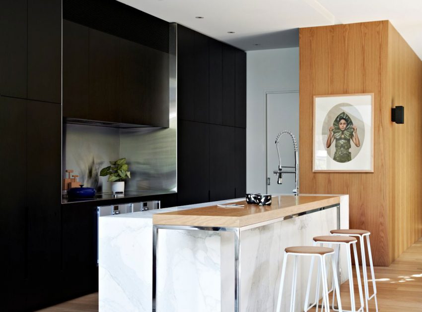 A Beautiful Contemporary Home with Industrial and Warm Interiors in South Yarra by AGUSHI & WORKROOM Design (16)