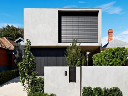 A Beautiful Contemporary Home with Industrial and Warm Interiors in South Yarra by AGUSHI & WORKROOM Design (2)