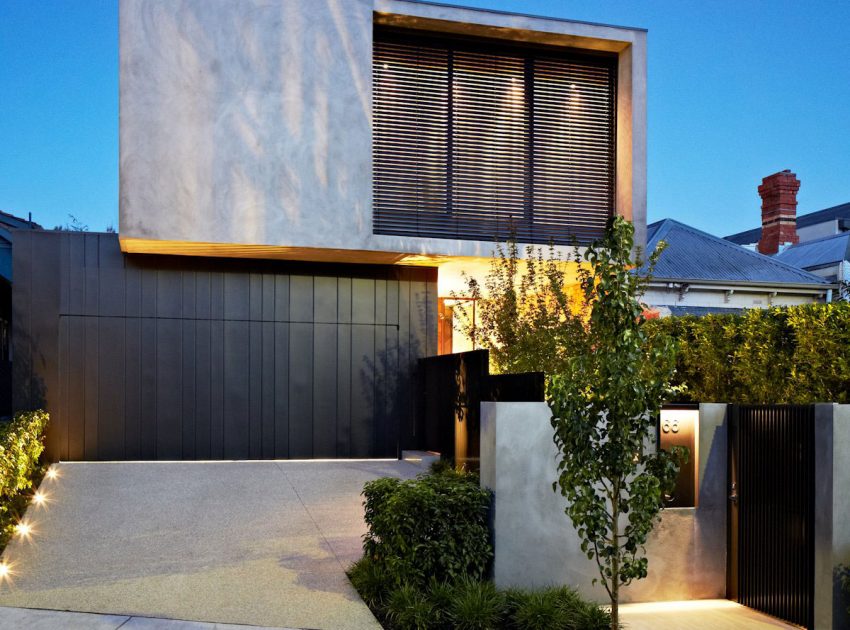 A Beautiful Contemporary Home with Industrial and Warm Interiors in South Yarra by AGUSHI & WORKROOM Design (28)