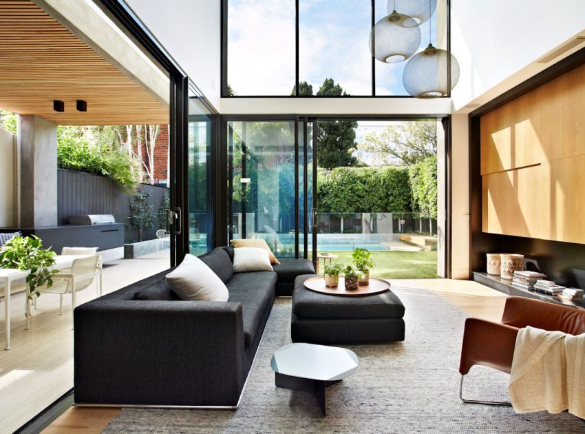 A Beautiful Contemporary Home with Industrial and Warm Interiors in South Yarra by AGUSHI & WORKROOM Design (9)