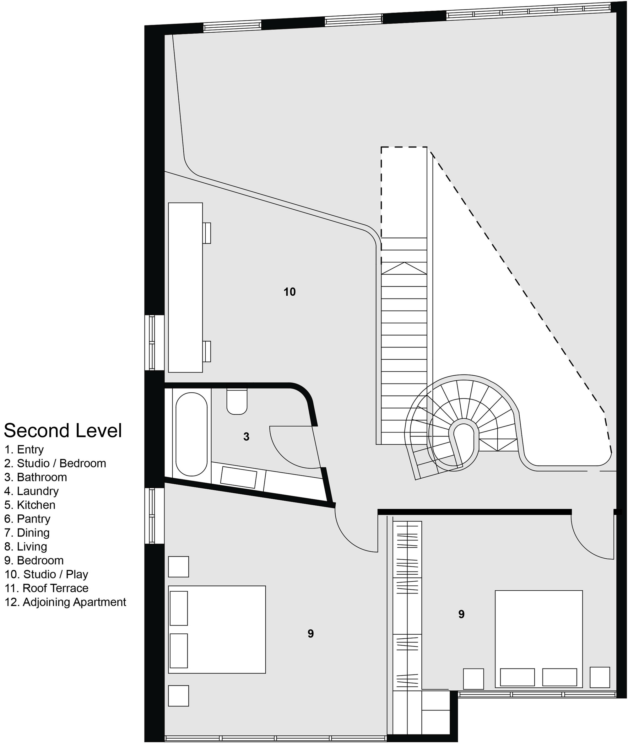 A Beautiful Modern Minimalist Loft with a Sculptural Staircase in Melbourne by Adrian Amore (16)