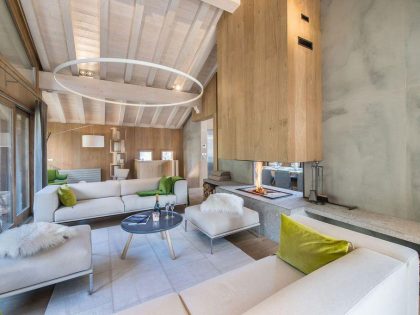 A Bright and Functional Contemporary Chalet in the Mountains of France
