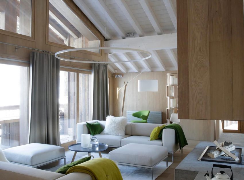 A Bright and Functional Contemporary Chalet in the Mountains of France by Angelique Buisson (3)