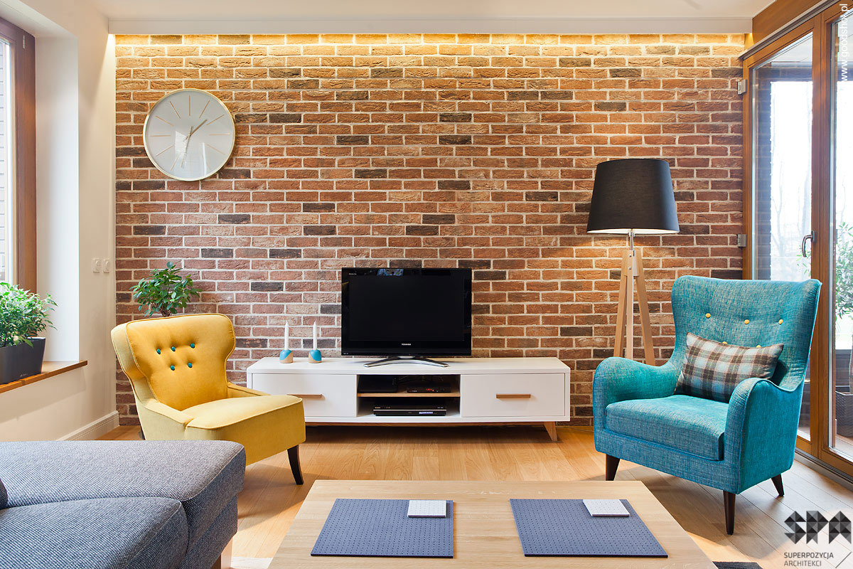 A Bright and Stylish Apartment Accompanied by Some Colorful Accents in Katowice by Superpozycja Architekci (2)