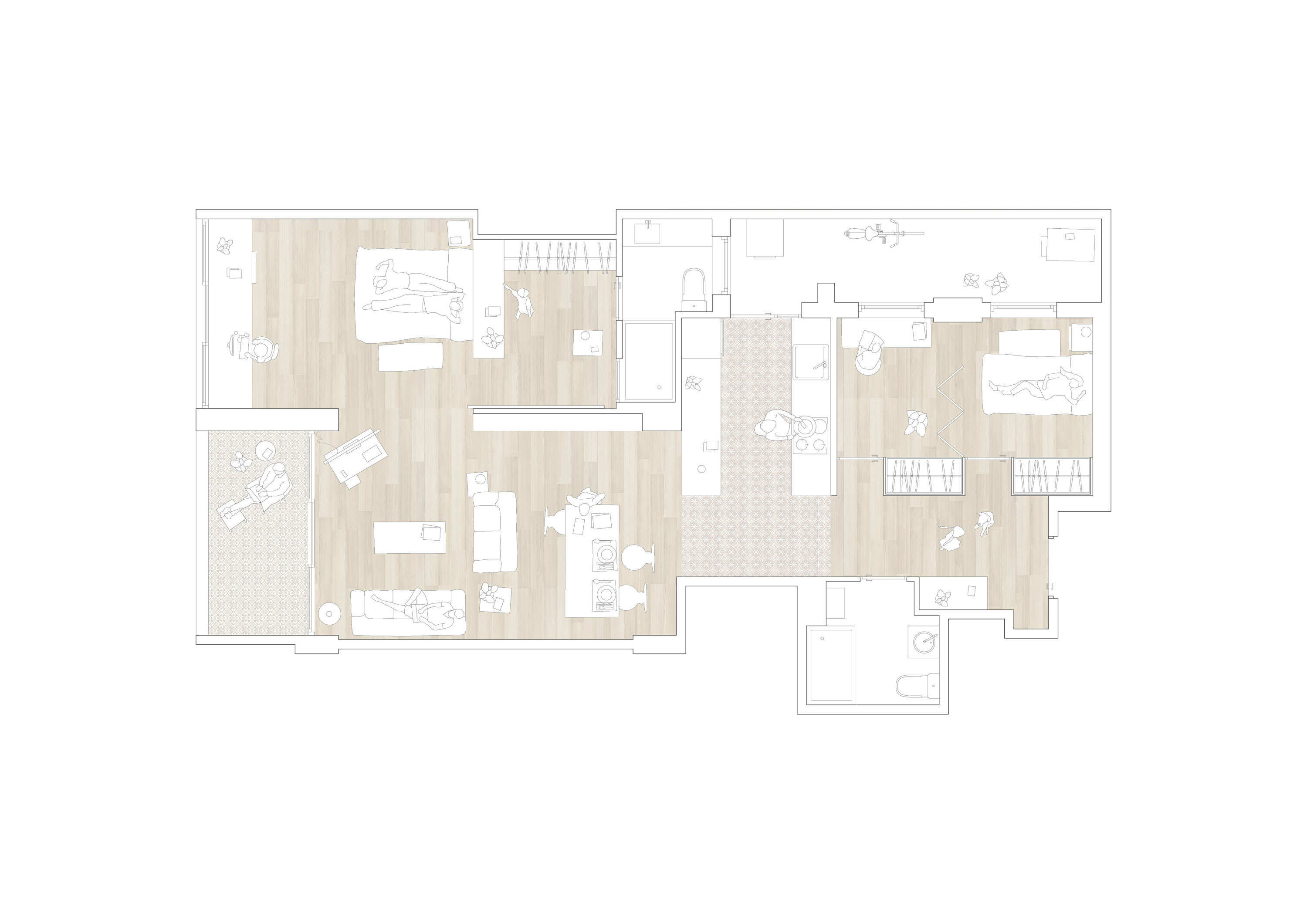 A Cheerful, Bright and Practical Modern Apartment in Les Corts, Barcelona by Roman Izquierdo Bouldstridge (10)