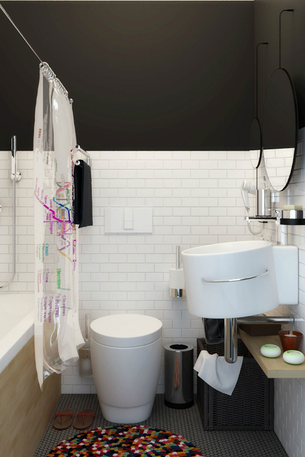 A Chic Black and White Contemporary Apartment for a Big Man with Maximize Space by Natalia Akimov (10)