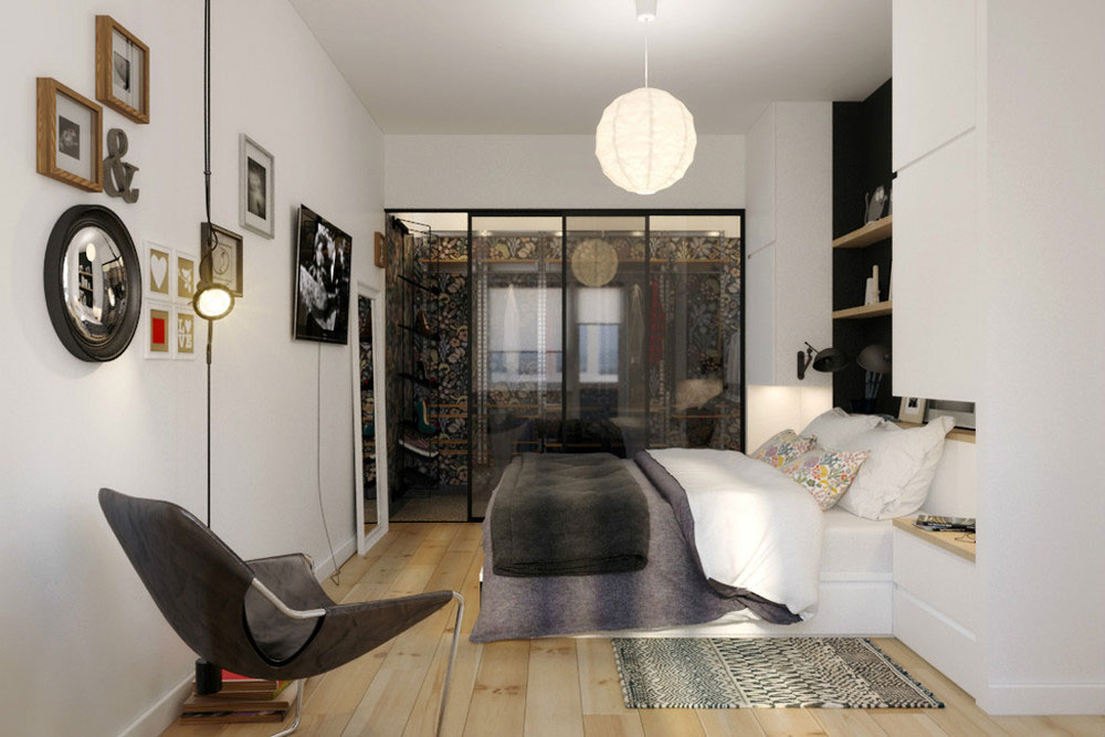 A Chic Black and White Contemporary Apartment for a Big Man with Maximize Space by Natalia Akimov (2)