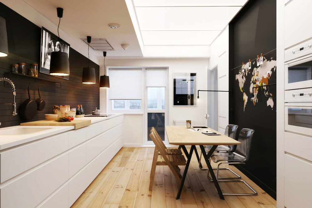 A Chic Black and White Contemporary Apartment for a Big Man with Maximize Space by Natalia Akimov (4)