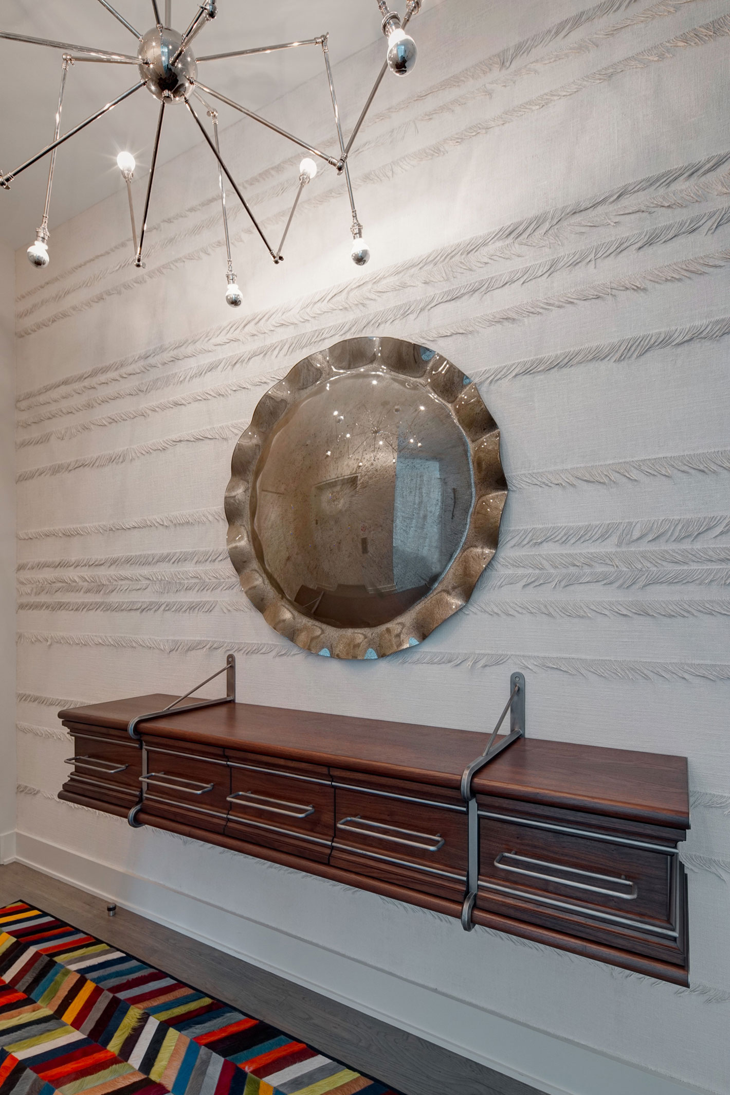 A Chic and Stylish Apartment Blends Rustic and Modern Details in Chicago by LG Interiors (9)