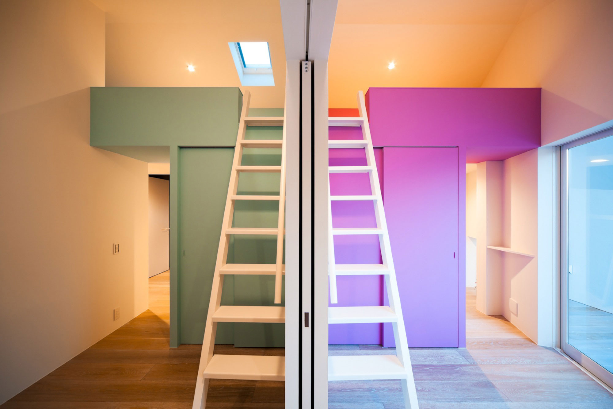 A Colorful Contemporary Home with Splashes of Bold Accents in Nagoya by Atelier Tekuto (12)