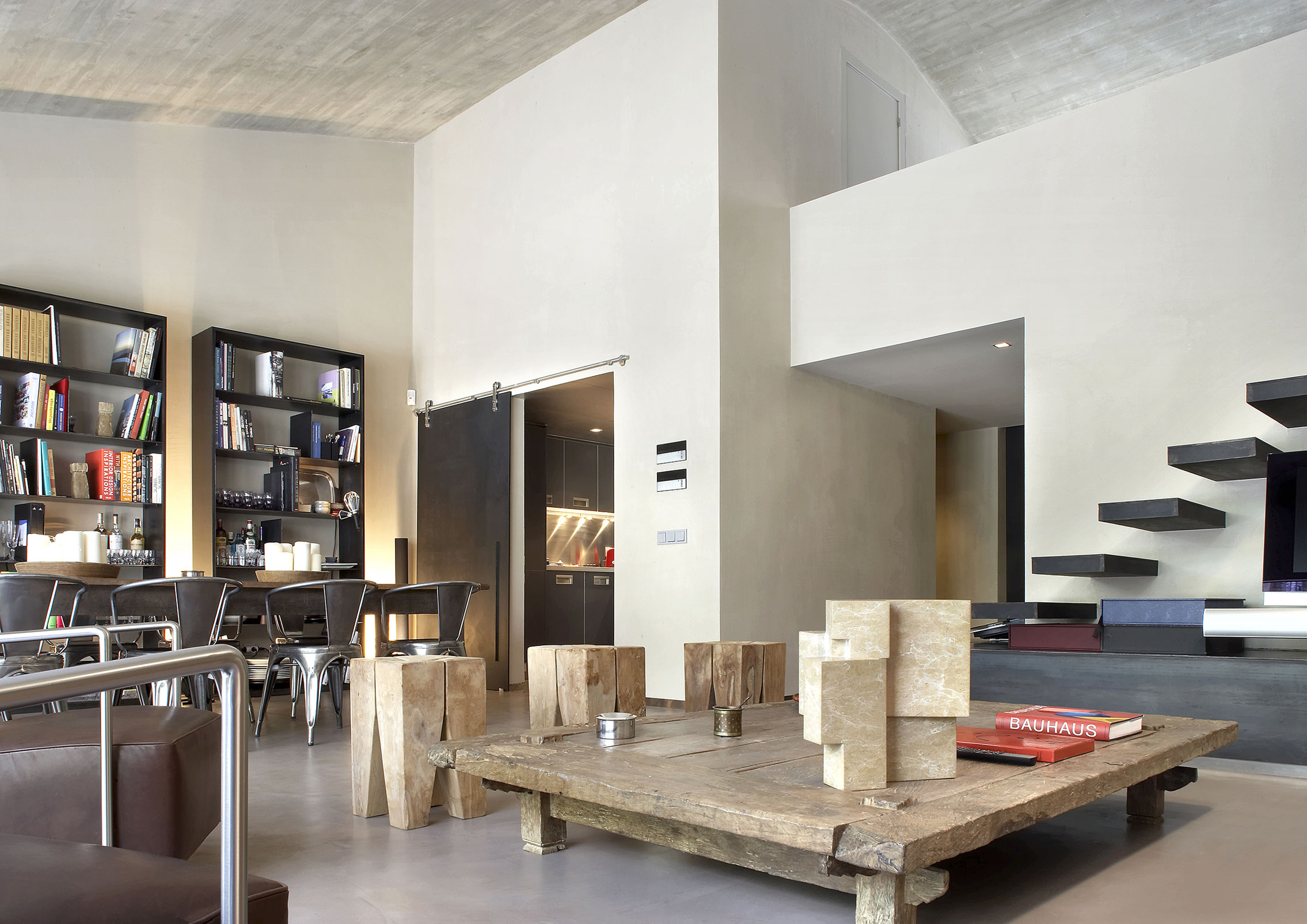 A Contemporary Apartment with Simple and Industrial Interiors in Barcelona by GCA Architects (6)