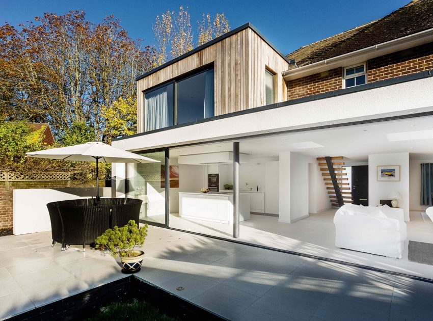 A Contemporary Extensions to a Luminous House with Brick Façade in Crawley by Adam Knibb Architects (1)